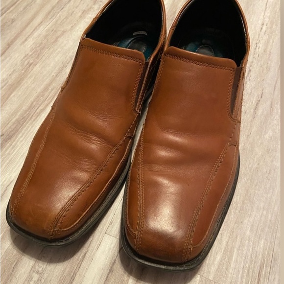 Men's Brown Leather Slip-On Shoes - Picture 1 of 3